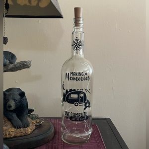 Decorated Bottles, Home Decor, Camp, Camping, Gifts